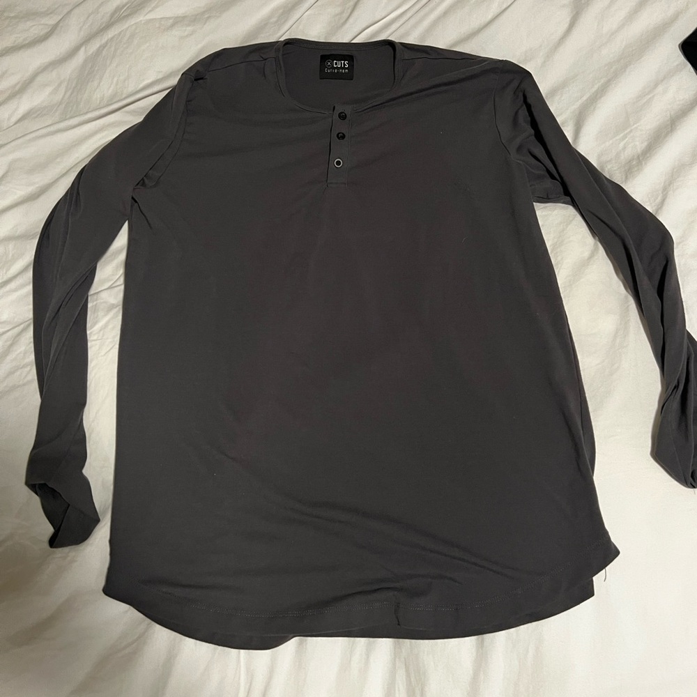 Cuts Henley Long sleeve dark gray XL